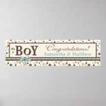 Boy Baby Shower Banner Poster