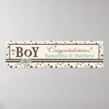 Boy Baby Shower Banner Poster