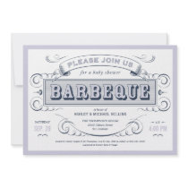 Boy Baby Shower BBQ Invitations