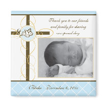 Boy Baptism/Christening Favour - Photo Magnet