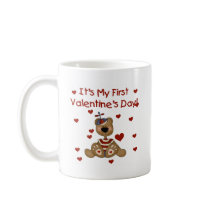 Boy Bear 1st Valentine's Day Tshirts and Gifts Coffee Mugs