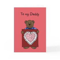 boy bear holding valentine for father card