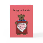 boy bear holding valentine for godfather card