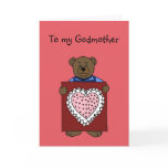 boy bear holding valentine for godmother card