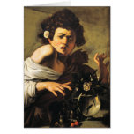 Boy Bitten by a Lizard, Caravaggio Greeting Cards