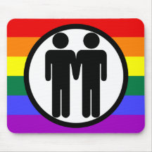 Boy + Boy Rainbow Mousepad