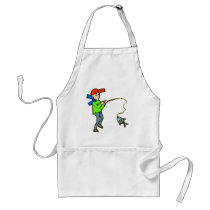 Boy Catching A Fish Apron