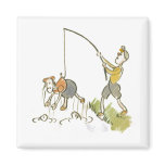 Boy Catching Girl magnets