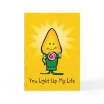 Boy Christmas Light Custom Card