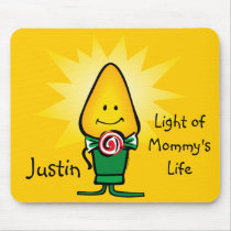 Boy Christmas Light Custom Mousepad
