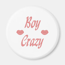 Boy Crazy Lips Fridge Magnets