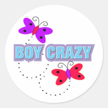 Boy Crazy Sticker