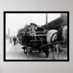 Boy Driving a Horse-Drawn Wagon in Hungary 1923 posters