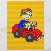 Boy Driving Toy Car Custom Flyer