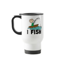 Boy Fishing In Boat Mug