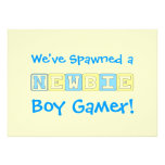 Boy Gamer Baby Shower Invites
