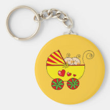 Boy & Girl baby twins Keychains