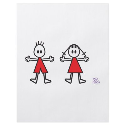 Boy & Girl in Red Personalized Flyer by planetconnie