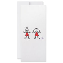 Boy & Girl in Red Rack Cards