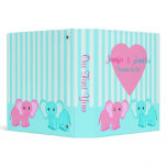 Boy/Girl Twins Baby Elephants Photo Binder