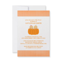 Boy & Girl Twins Baby Shower Invitations