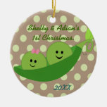 Boy Girl Twins First Christmas Ornament