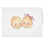Boy Girl Twins Graphic Greeting Card
