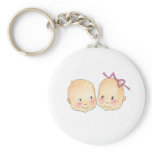 Boy Girl Twins Graphic Keychain
