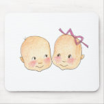 Boy Girl Twins Graphic Mouse Mat
