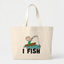 Boy I Fish Canvas Bags