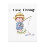 Boy I Love Fishing Tshirts and Gifts Postcards