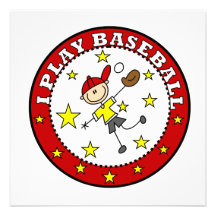 Boy I Play Baseball T-shirts and Gifts Invite