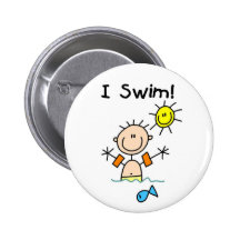 Boy I Swim Button