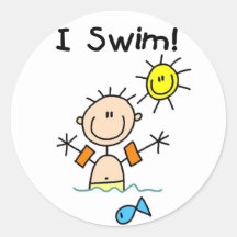 Boy I Swim Sticker