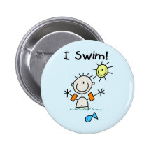 Boy I Swim T-shirts and Gifts Buttons