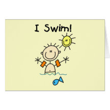 Boy I Swim T-shirts and Gifts Greeting Cards
