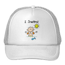 Boy I Swim T-shirts and Gifts Hats