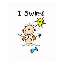 Boy I Swim T-shirts and Gifts Post Card
