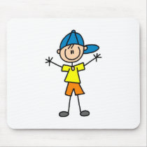 Boy In Baseball Cap Mousepad