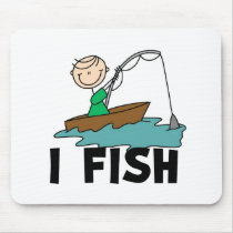 Boy In Boat I Fish Mousepad