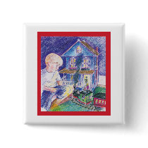 Boy in Toy World Pinback Buttons