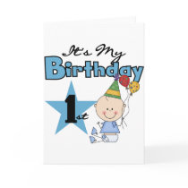 Boy It's My Birthday Tshirts and Gifts Greeting Cards