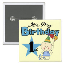 Boy It's My Birthday Tshirts and Gifts Pins