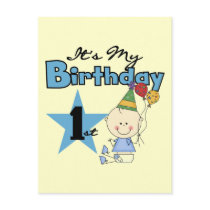 Boy It's My Birthday Tshirts and Gifts Postcards