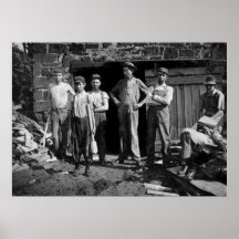 Boy Laborers, 1913 Print