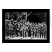 Boy Laborers at the Pennsylvania Coal Company 1911 Greeting Cards