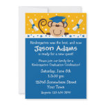 Boy Monkey Graduation invitations