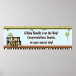 Boy MONKEY Jungle Safari Crib Baby Shower Banner B Print