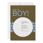 Boy Oh Boy Baby Shower Invite_Blue/Brown invitations