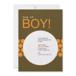Boy Oh Boy Baby Shower Invite_Brown/Orange